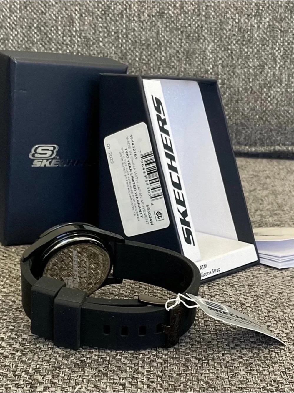 Skechers Men's Black Silicone Strap Watch with Matte Dial